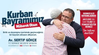 Derince’de Kent Bayramlaşması, Arefe Günü olan 26 Mayıs Salı saat