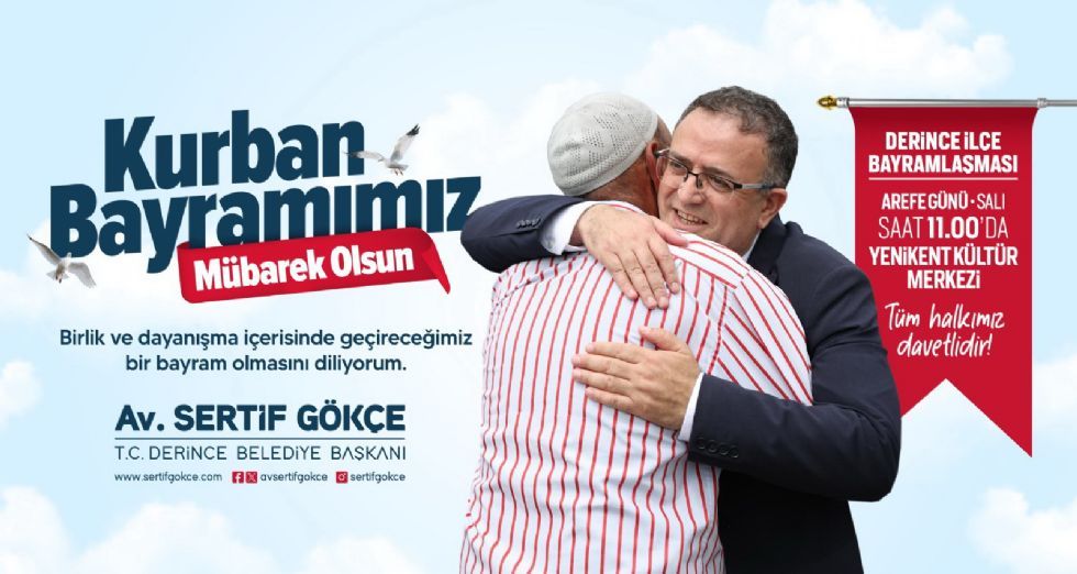 Derince’de Kent Bayramlaşması, Arefe Günü olan 26 Mayıs Salı saat