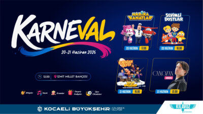 Kocaeli Büyükşehir Belediyesi, 20-21 Haziran tarihlerinde İzmit Millet Bahçesi’nde “Karneval