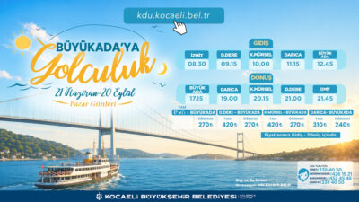 Kocaeli Büyükşehir Belediyesi, yaz sezonunun sevilen etkinliklerinden “Körfez’de Mehtap Turları”