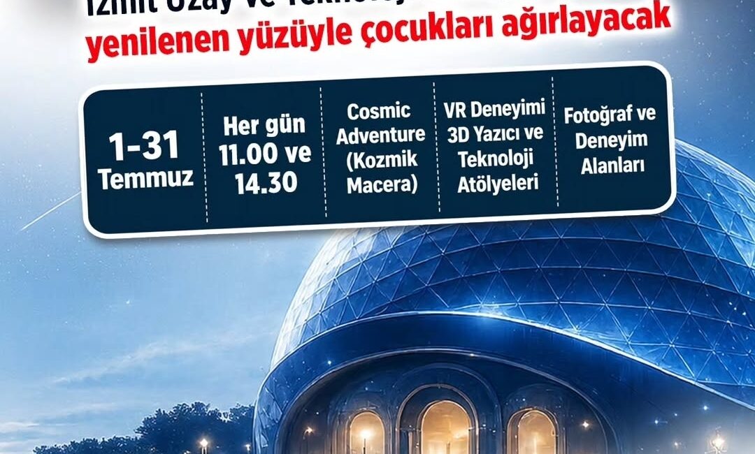 İzmit Belediyesi, karne hediyesi kapsamında çocukları bilim ve teknolojiyle buluşturacak