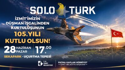 İzmit’in düşman işgalinden kurtuluşunun 105’nci yılı kapsamında SOLOTÜRK gösterisi 28