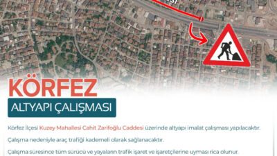Kocaeli Büyükşehir Belediyesi'nin Körfez Kuzey Mahallesi Cahit Zarifoğlu Caddesi'nde 13