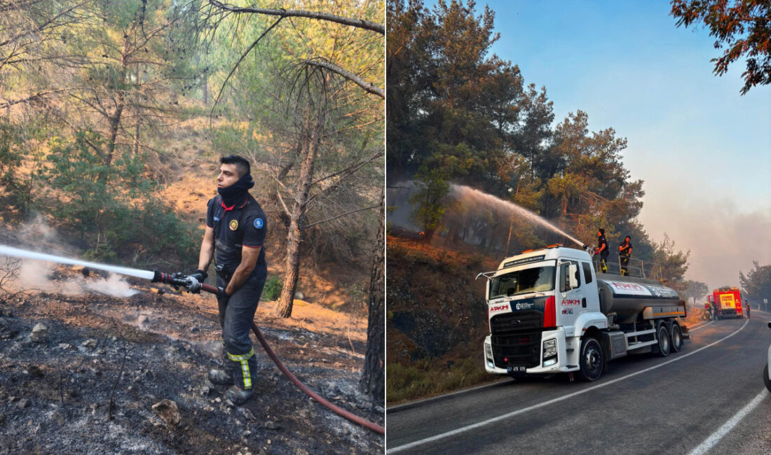 Kocaeli Büyükşehir Belediyesi, Balıkesir’in Gömeç ilçesinde meydana gelen orman yangınının