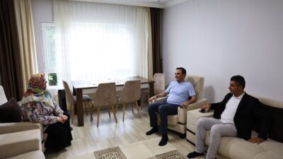 Başiskele Belediye Başkanı M. Yasin Özlü, "Gönül Bağı" ziyaretleri kapsamında