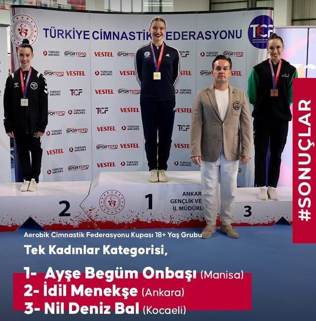 Ankara’da düzenlenen Aerobik Cimnastik Türkiye Şampiyonası’nda İzmitli sporcular önemli
dereceler elde