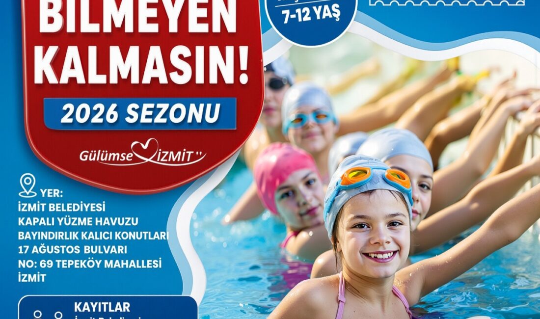 İzmit Belediyesi, 7-12 yaş arasındaki çocuklara yönelik ücretsiz “Yüzme Bilmeyen