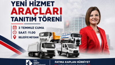 İzmit Belediyesi, geçtiğimiz aylarda araç filosuna kattığı yeni hizmet araçlarının