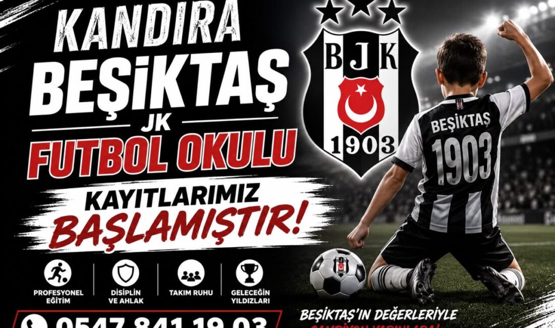Kandıra Beşiktaş JK Futbol Okulu, yeni dönem sporcu kayıtlarını açtı.