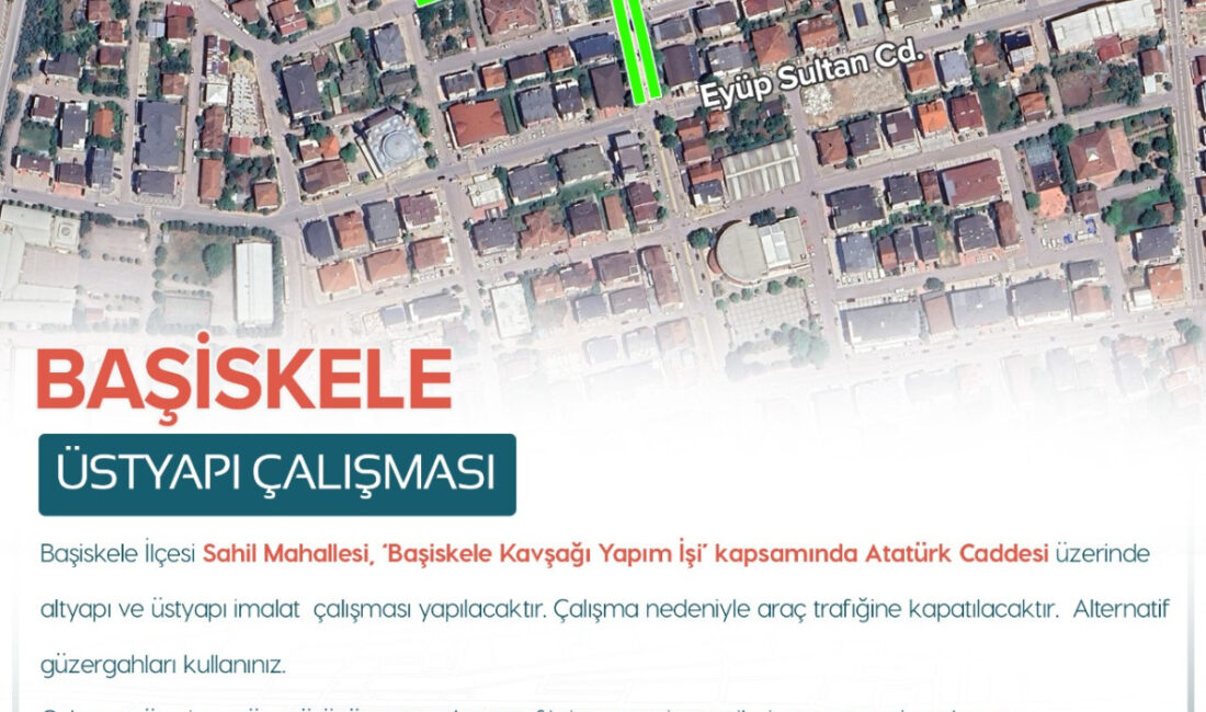 Kocaeli Büyükşehir Belediyesi tarafından yürütülen “Başiskele Kavşağı Yapım İşi” hız