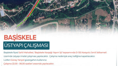 Kocaeli Büyükşehir Belediyesi tarafından ‘Başiskele Kavşağı Yapım İşi’ kapsamında Başiskele