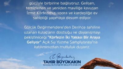 Kocaeli Körfezi, bu kez spor ve dostluk için kulaçlara ev