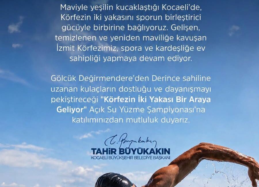 Kocaeli Körfezi, bu kez spor ve dostluk için kulaçlara ev