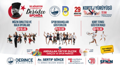 Derince Belediyesi, 30 Ağustos Zafer Bayramı’nın 104. yıl dönümü dolayısıyla
