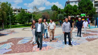 Körfez Belediye Başkanı Şener Söğüt, altyapısı tamamlanan, havai elektrik hatlarının