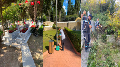 Kocaeli Büyükşehir Belediyesi, kent genelindeki mezarlıklarda bakım, temizlik ve çevre