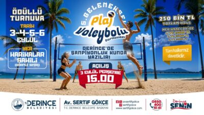 Derince Belediyesi’nin bu yıl beşincisini düzenleyeceği Geleneksel Plaj Voleybolu Turnuvası’nda