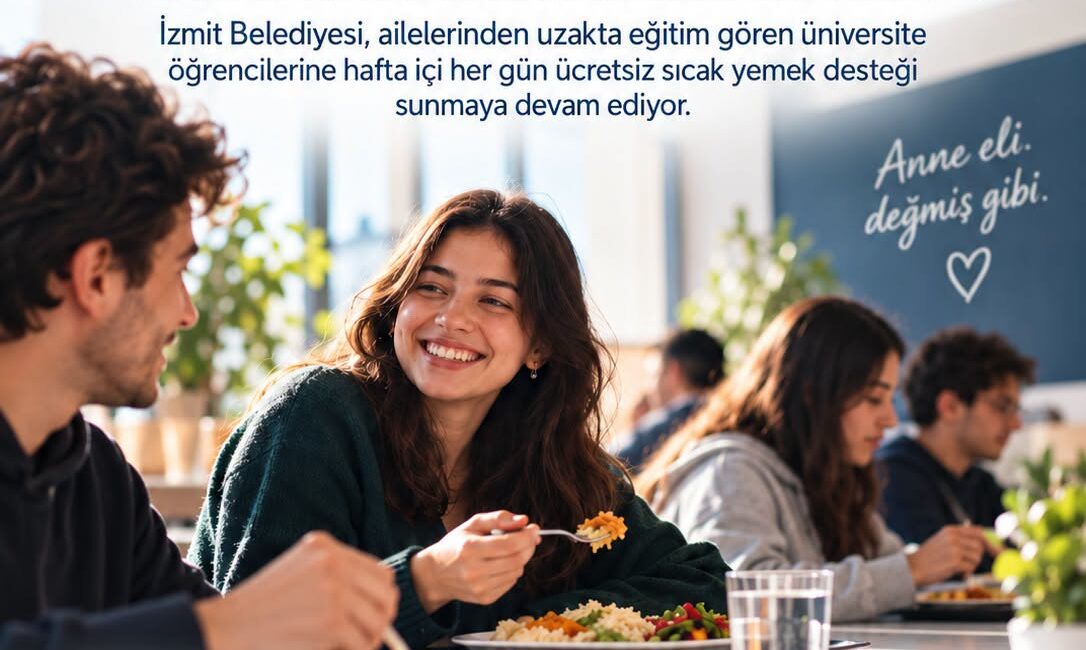 İzmit Belediyesi, ailelerinden uzakta üniversite eğitimi gören gençlere sıcak yemek