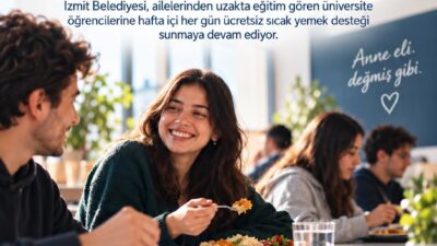 İzmit Belediyesi, ailelerinden uzakta üniversite eğitimi gören gençlere sıcak yemek