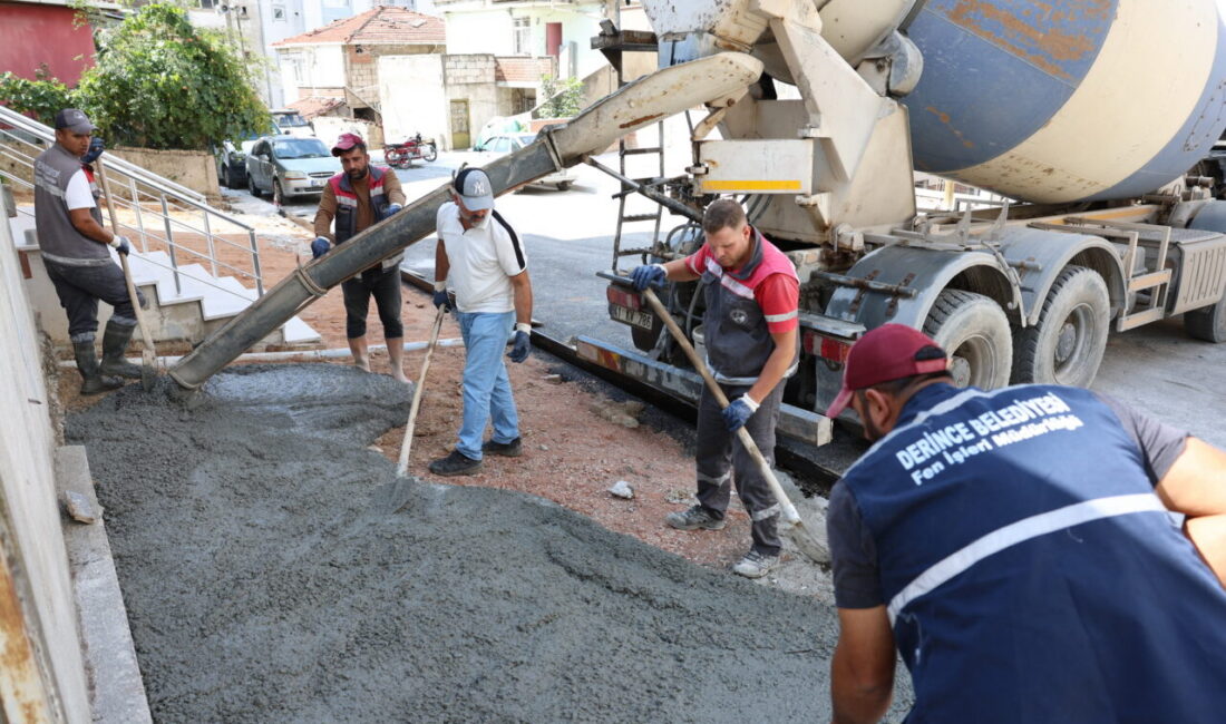 Derince Belediyesi ekipleri ilçe genelinde ihtiyaç duyulan noktalarda çalışmalarını yoğun