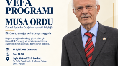Kocaeli Aydınlar Ocağı, camianın kıdemli isimlerinden Musa Ordu için özel