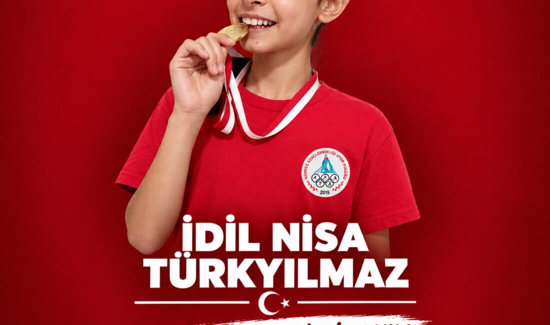 Körfez Gençlerbirliği’nin 12 yaşındaki başarılı taekwondocusu İdil Nisa Türkyılmaz, sergilediği