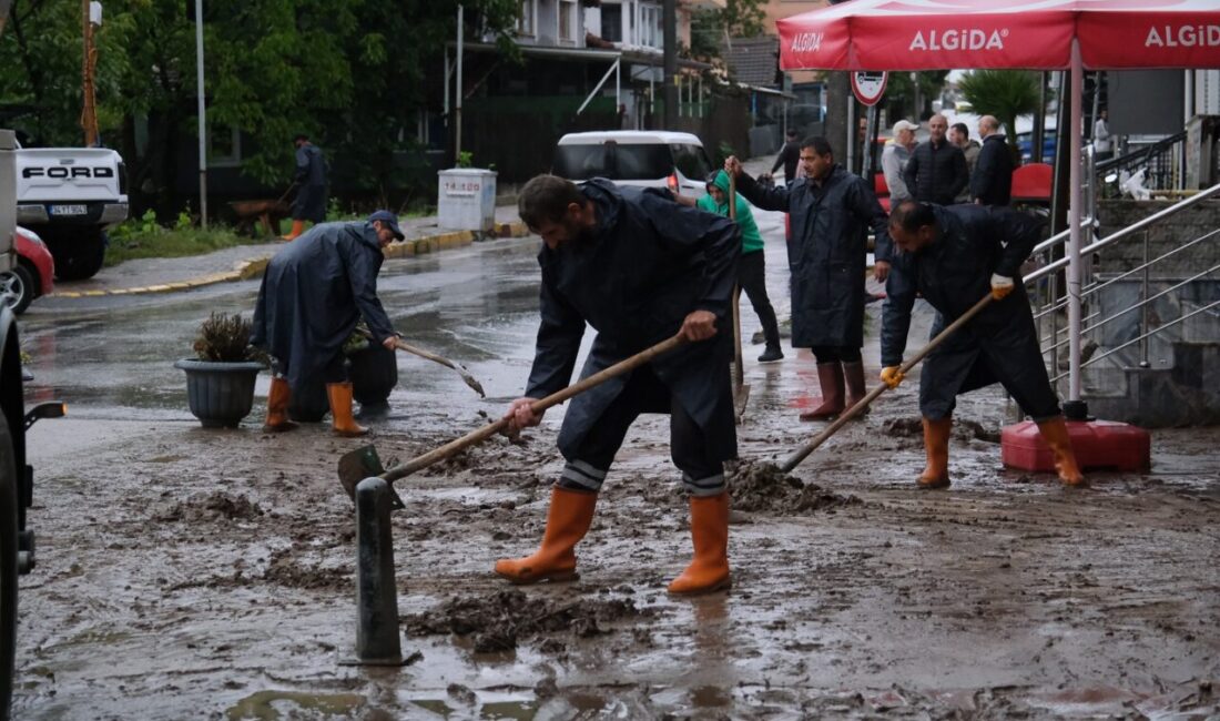 Başiskele’de dün öğleden sonra başlayarak etkisini artıran şiddetli yağışa karşı