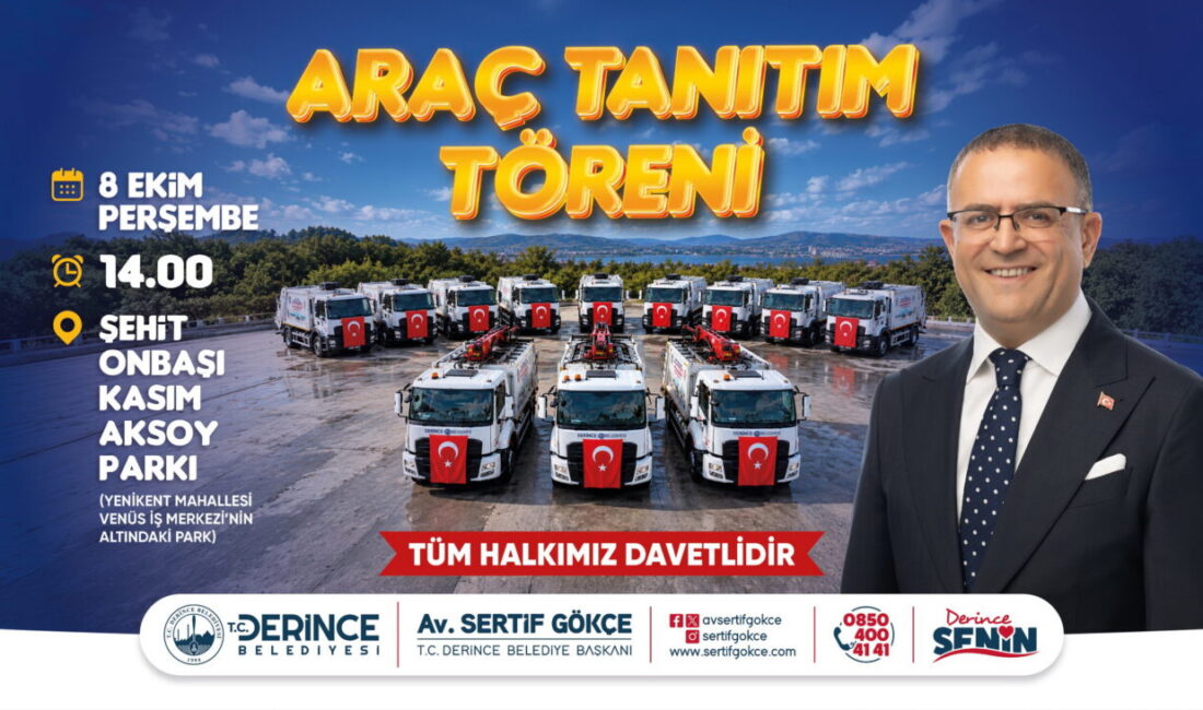 Derince Belediyesi, öz kaynaklarıyla araç filosunu büyütmeye devam ediyor. 14