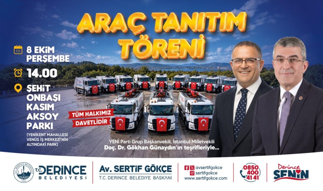 Derince Belediyesi, öz kaynaklarıyla araç filosuna 14 yeni hizmet aracı