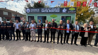 Derince Belediyesinin DERTAŞ Tesisleri’nde ürettiği süt ve süt ürünlerini vatandaşlarla